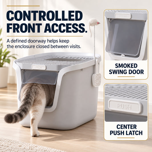 GAVPEPY Enclosed Cat Litter Box, 19 Options image 2 - 1.jpg