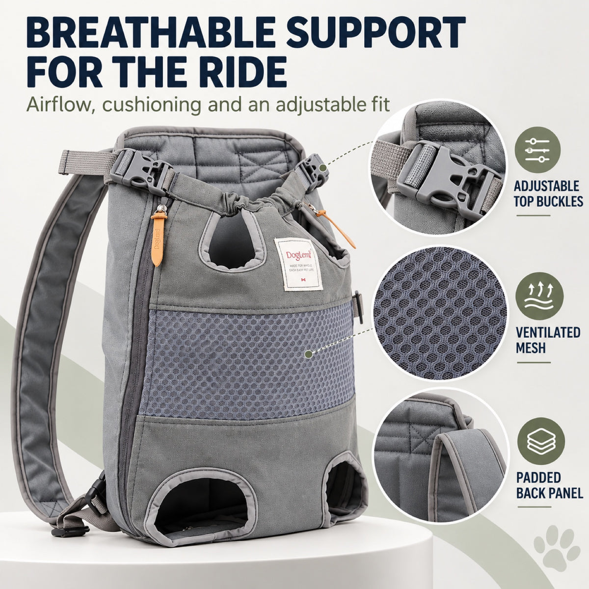 Mesh Front Pet Carrier Backpack, 4 Patterns, By GAVPEPY image 2 - 1.jpg
