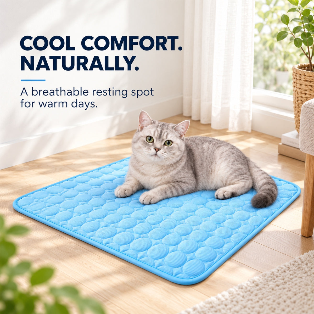 Ice Silk Cooling Pet Mat, 4 Colors & 7 Sizes, By GAVPEPY image 2 - 1.jpg