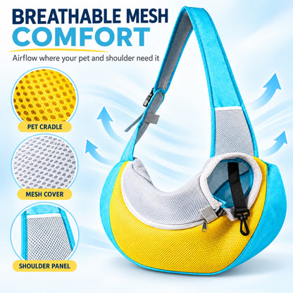 Mesh Pet Sling Carrier, 7 Colors and 2 Sizes, By GAVPEPY image 2 - 1.jpg