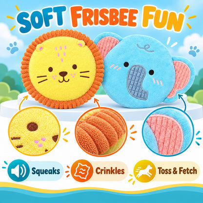 Plush Squeaky Flying Disc Dog Toy, 2 Styles, By GAVPEPY image 2 - 1.jpg