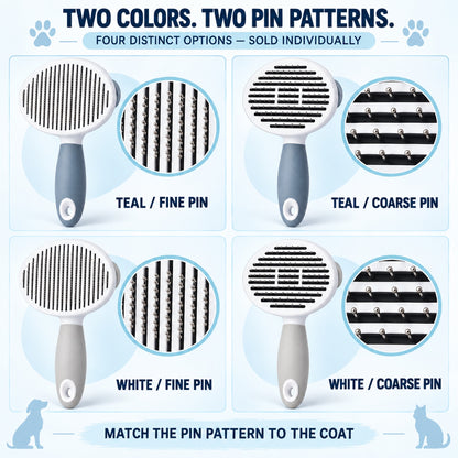Pet Grooming Pin Brush, 2 Colors and 2 Pin Types, By GAVPEPY image 2 - 1.jpg
