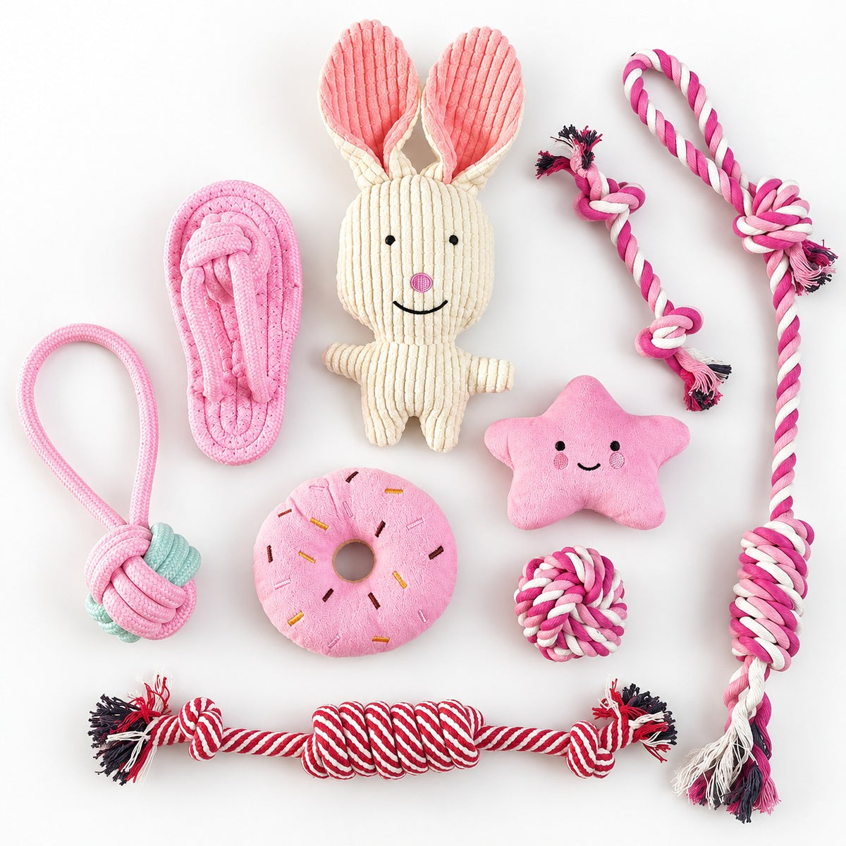 Rope Dog Toy Set, Cotton Rope Chew, Tug And Fetch Toys, 5 Pack Options, By GAVPEPY image 1 - 1.jpg