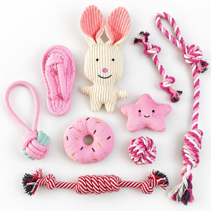 Rope Dog Toy Set, Cotton Rope Chew, Tug And Fetch Toys, 5 Pack Options, By GAVPEPY image 1 - 1.jpg