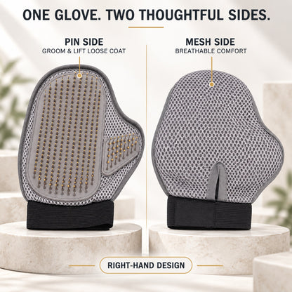Right-Hand Pet Grooming Glove, Gray, By GAVPEPY image 2 - 1.jpg