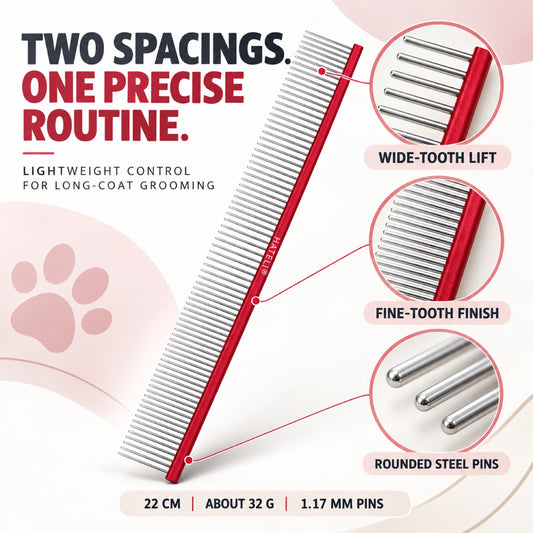 22 cm Stainless Steel Pet Grooming Comb, 5 Colors, By GAVPEPY image 2 - 1.jpg