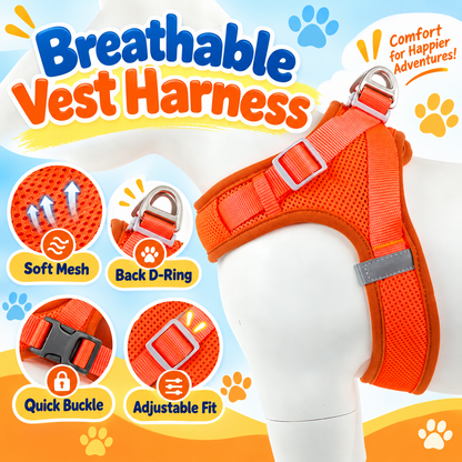 Breathable Mesh Dog Harness, 7 Colors and 4 Sizes, By GAVPEPY image 2 - 1.jpg