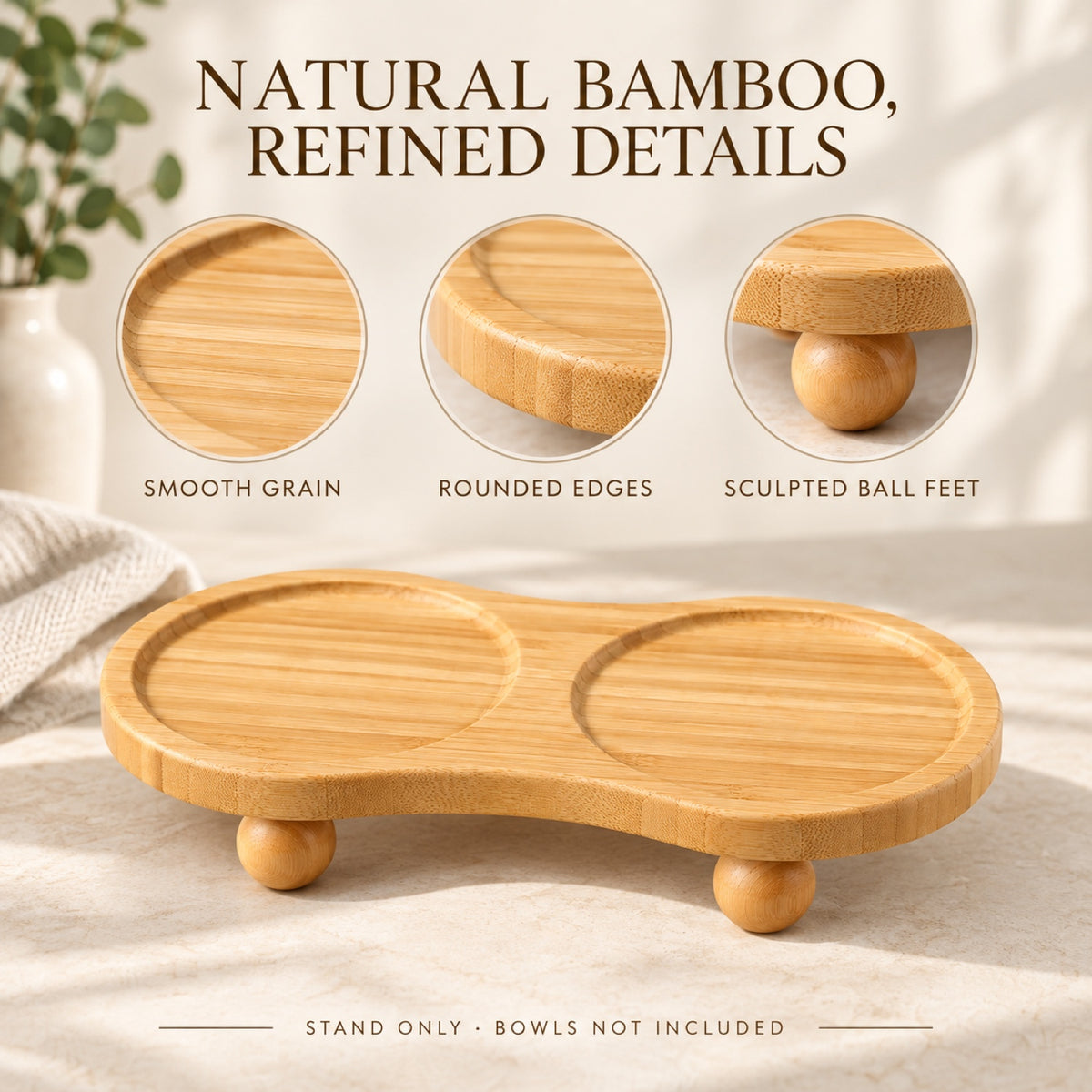 Elevated Double-Bowl Pet Feeding Stand, 2 Sizes, By GAVPEPY image 2 - 1.jpg