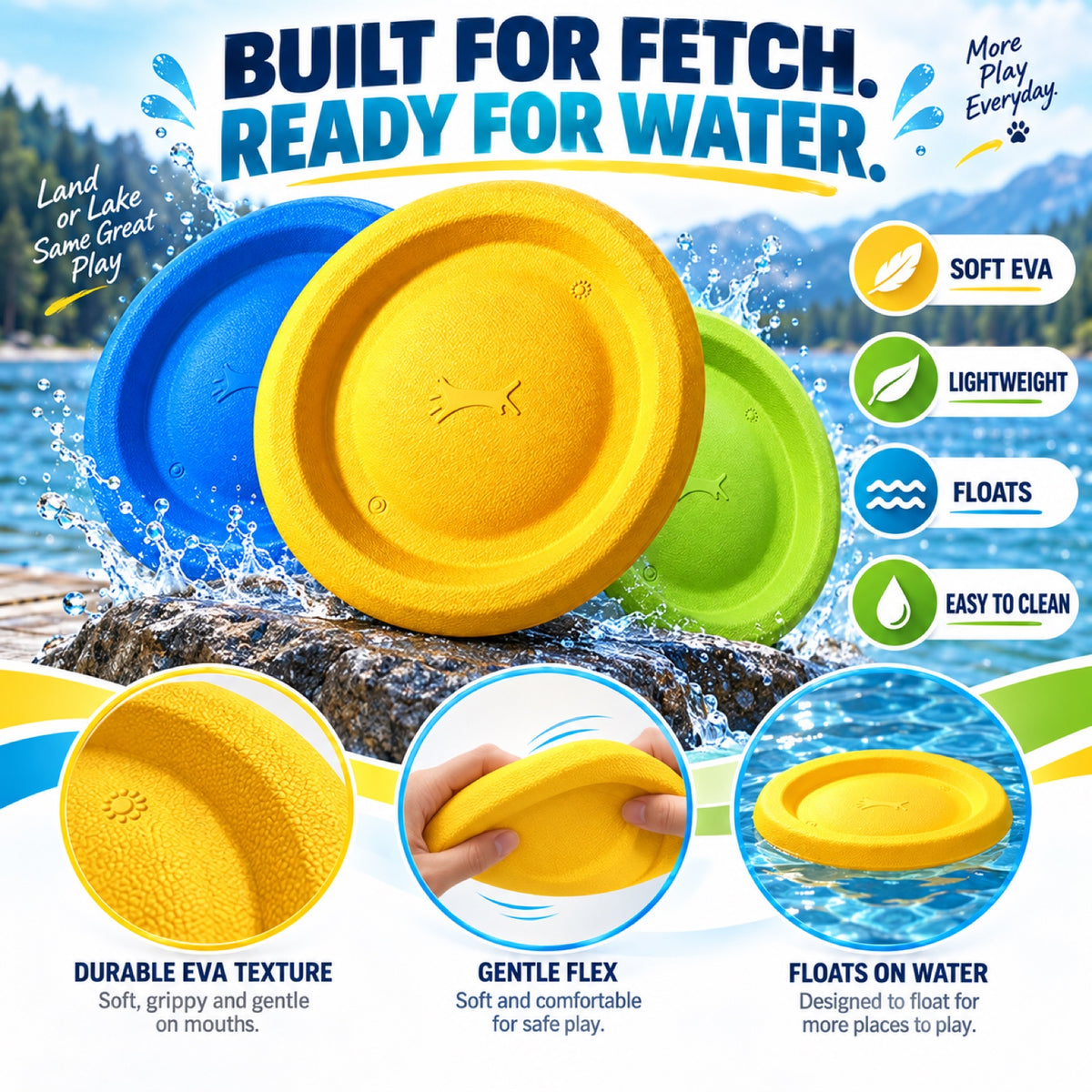 EVA Flying Disc and Pull Ring Dog Toy, 17 Styles, By GAVPEPY image 2 - 1.jpg