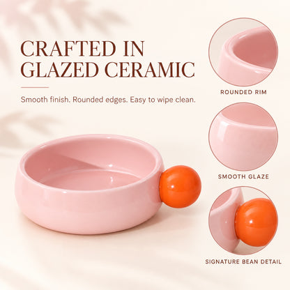 Candy-Color Ceramic Pet Bowl, 2 Colors, 18.5 cm, By GAVPEPY image 2 - 1.jpg
