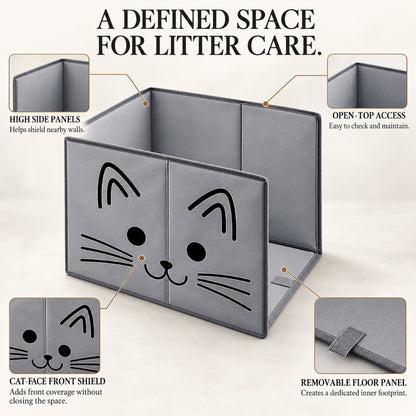 GAVPEPY Foldable High-Sided Cat Litter Box image 2 - 1.jpg