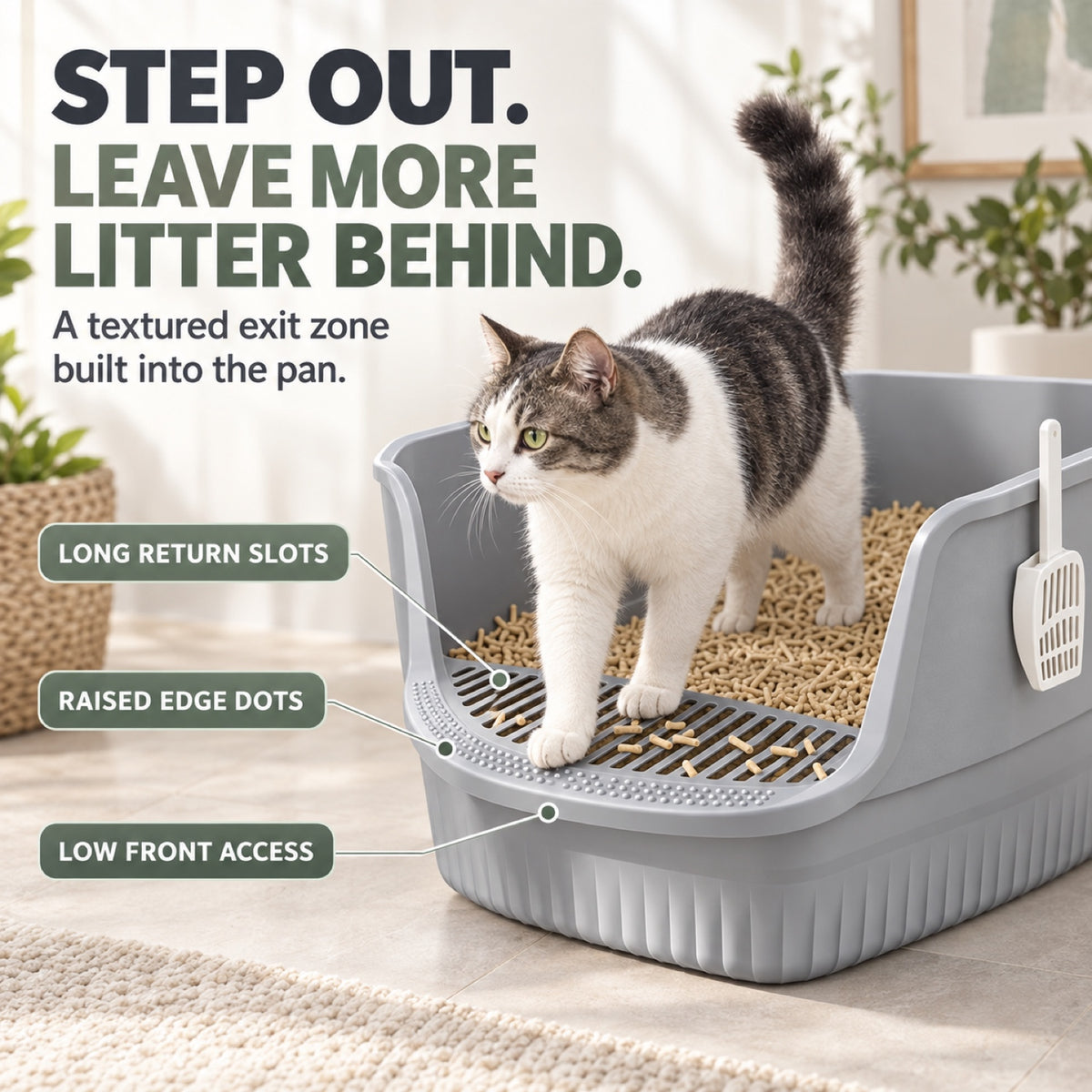 GAVPEPY Extra Large High-Sided Cat Litter Box, 10 Options image 2 - 1.jpg