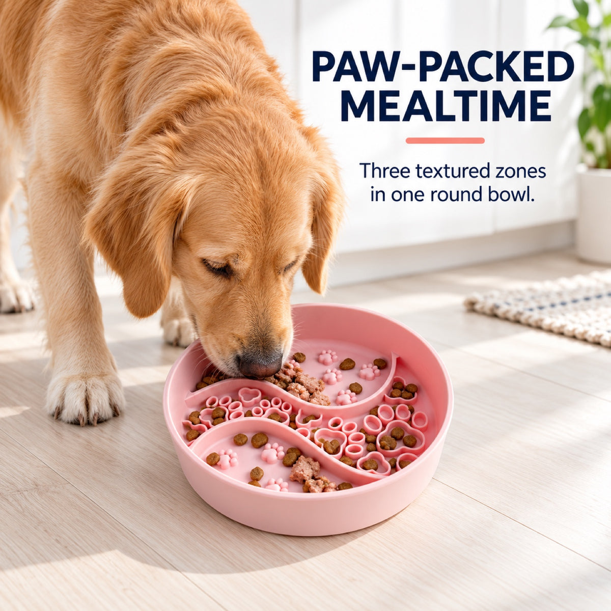 Paw Print Silicone Pet Lick Bowl, 5 Colors, By GAVPEPY image 2 - 1.jpg