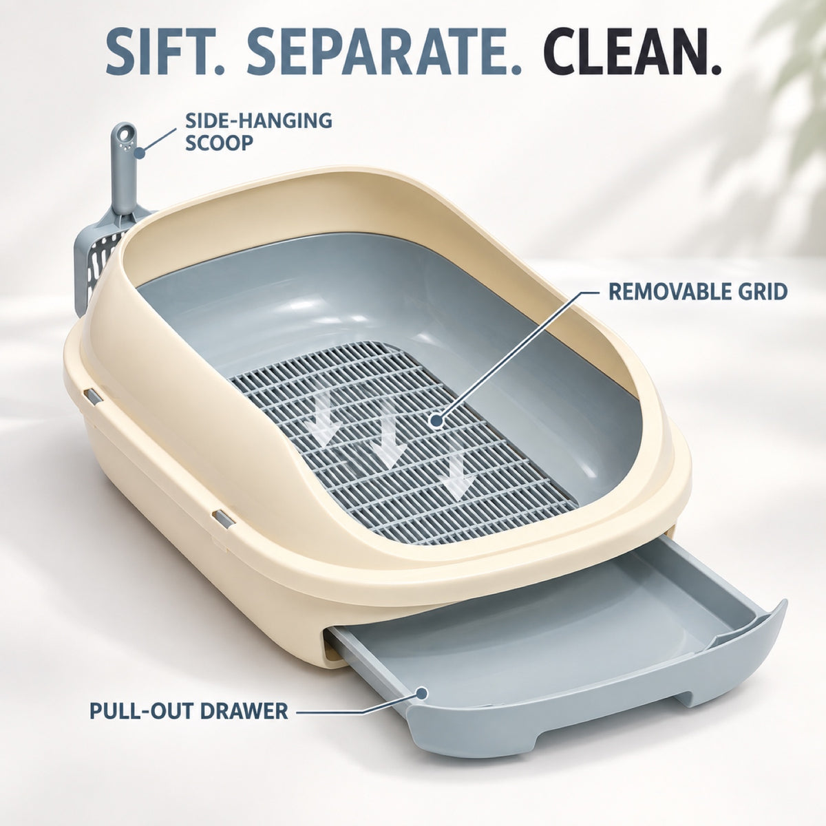 GAVPEPY Drawer Double-Layer Cat Litter Box, 10 Options image 2 - 1.jpg