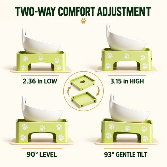Adjustable Ceramic Pet Bowl Table, 2 Set Options, By GAVPEPY image 2 - 1.jpg