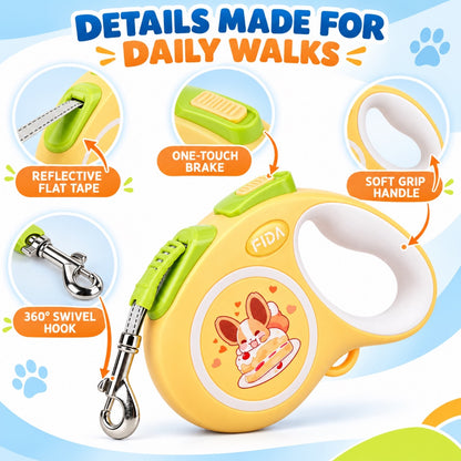 Cartoon Retractable Dog Leash, 3 Options, By GAVPEPY image 2 - 1.jpg