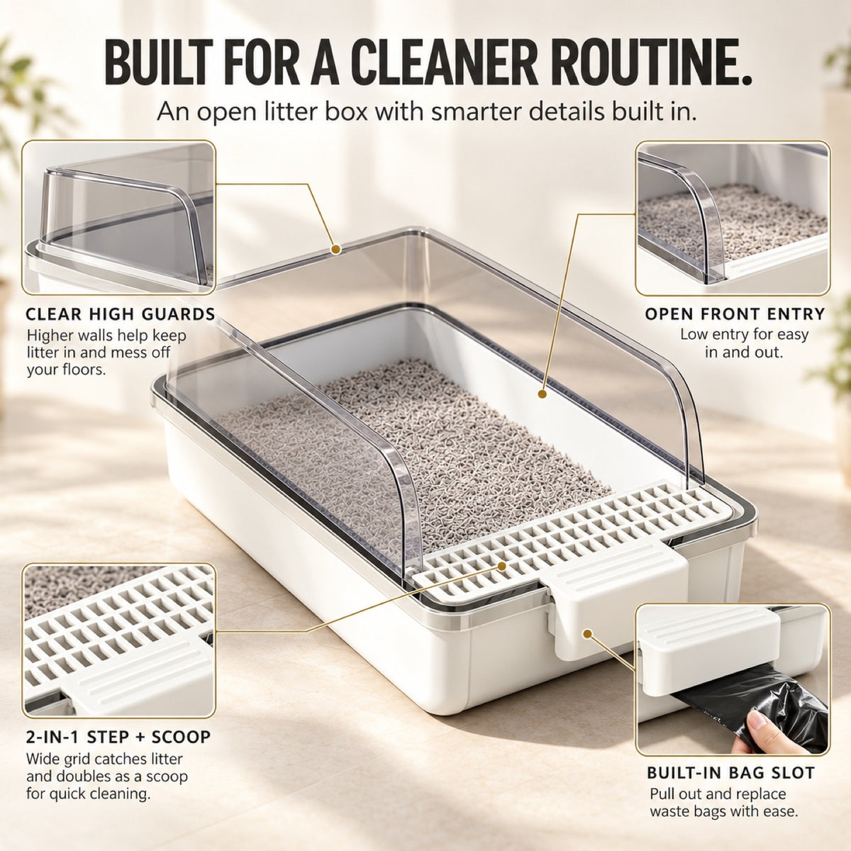 GAVPEPY High-Sided Cat Litter Box, 3 Options image 2 - 1.jpg