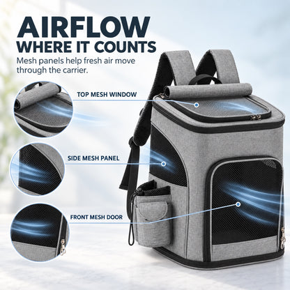 Large Ventilated Pet Backpack, 2 Sizes, 2 Colors, By GAVPEPY image 2 - 1.jpg