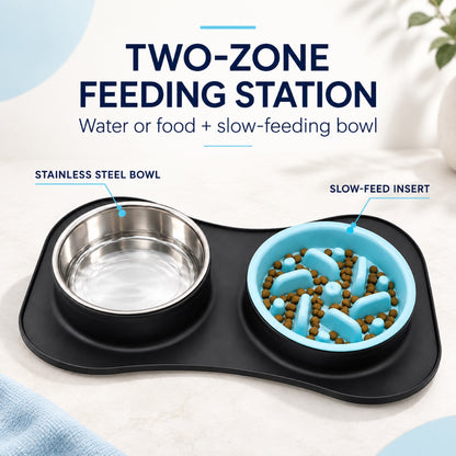 Black Food-Grade Silicone Pet Feeding Bowl, By GAVPEPY image 2 - 1.jpg