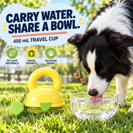 Portable Pet Water Bottle with Shoulder Strap, 450 mL, 2 Colors, By GAVPEPY image 2 - 1.jpg