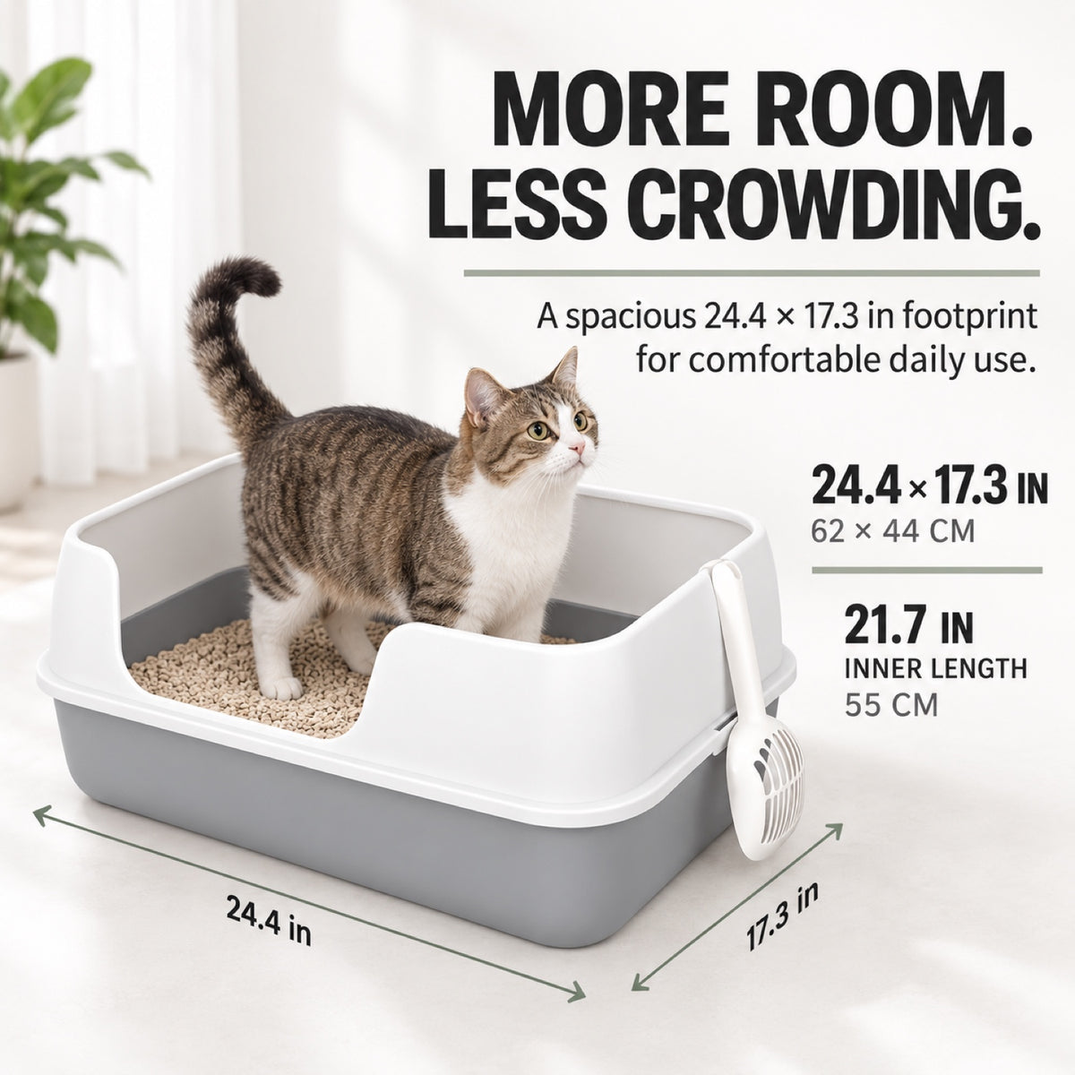 GAVPEPY High-Sided Cat Litter Box, 3 Options image 2 - 1.jpg