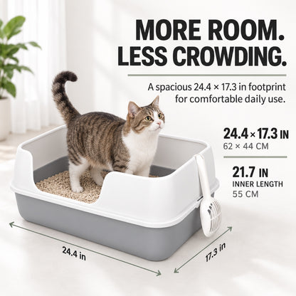 GAVPEPY High-Sided Cat Litter Box, 3 Options image 2 - 1.jpg