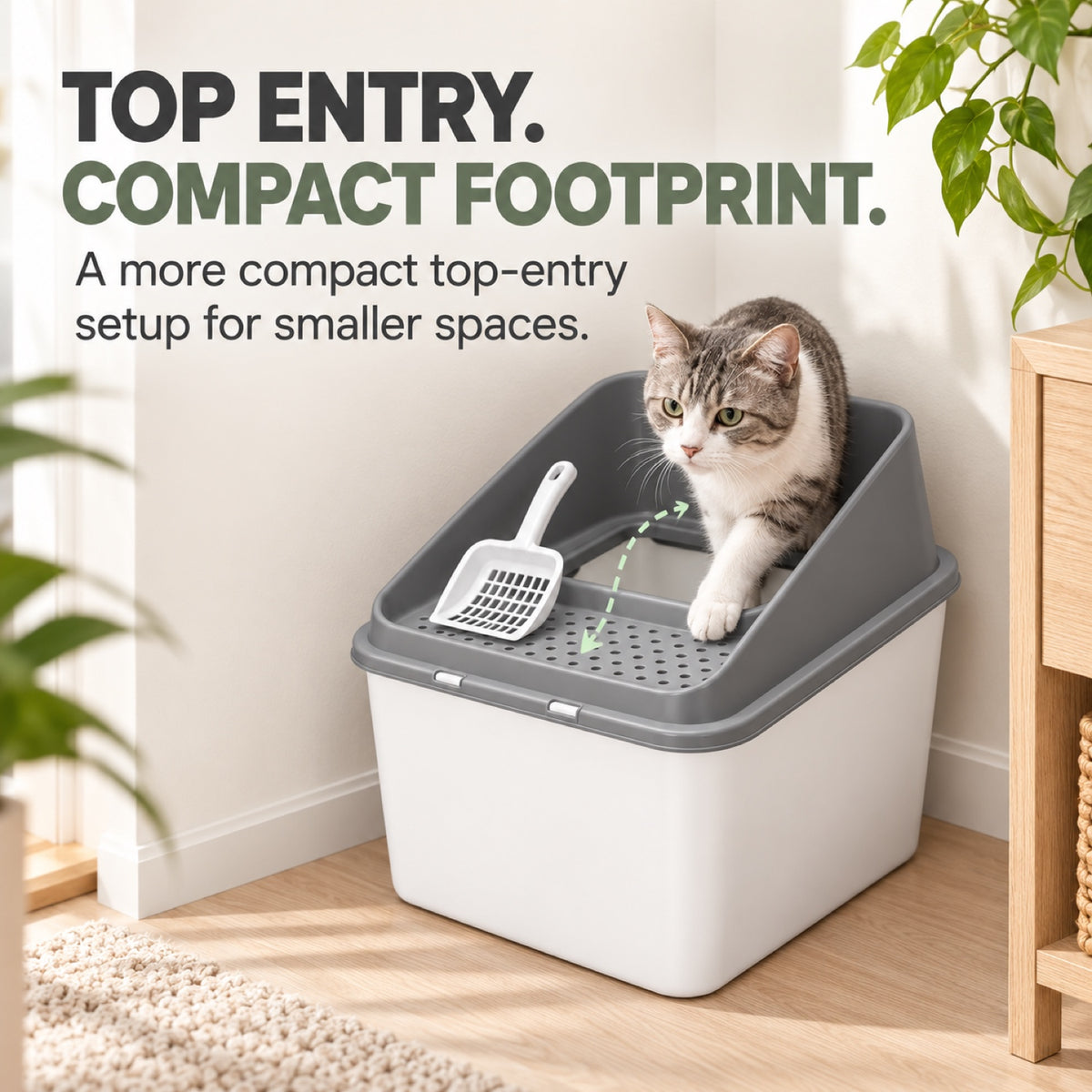 GAVPEPY Top-Entry Enclosed Cat Litter Box, 2 Options image 2 - 1.jpg