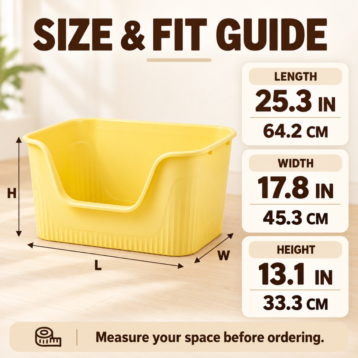 GAVPEPY Extra Large High-Sided Cat Litter Box, 3 Options image 2 - 1.jpg