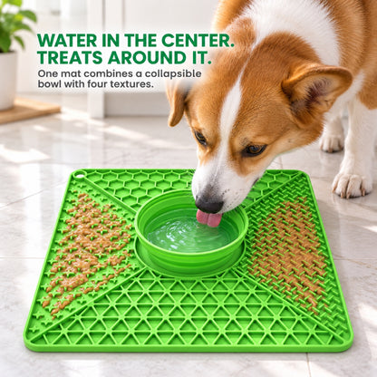 Large 32 cm Silicone Pet Lick Mat with Folding Bowl, 2 Colors, By GAVPEPY image 2 - 1.jpg