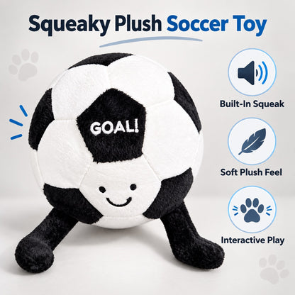 Plush Fabric Squeaky Soccer Dog Toy, 1 Style, By GAVPEPY image 2 - 1.jpg