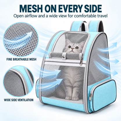 Full-Mesh Foldable Pet Backpack, 6 Options, By GAVPEPY image 2 - 1.jpg
