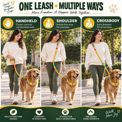Foam-Padded Multifunction Dog Leash, 7 Colors, By GAVPEPY image 2 - 1.jpg