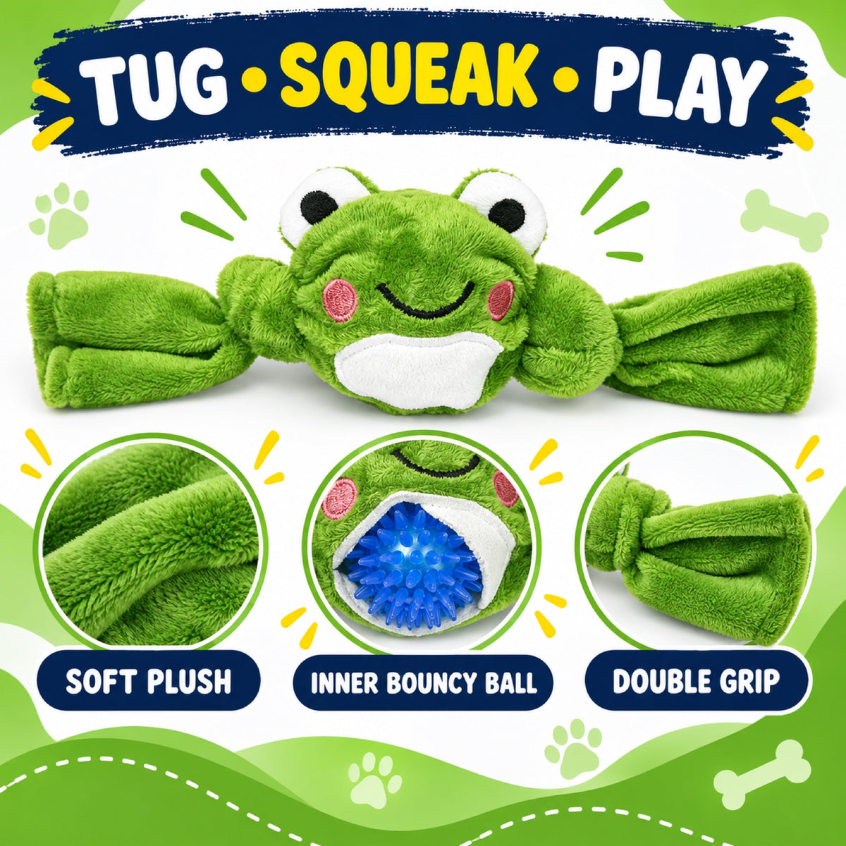 TPR Spiky Squeaky Animal Dog Toy, 2 Styles, By GAVPEPY image 2 - 1.jpg