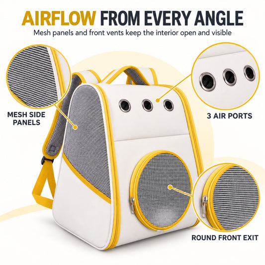 Reinforced Foldable Pet Backpack, 2 Colors, By GAVPEPY image 2 - 1.jpg