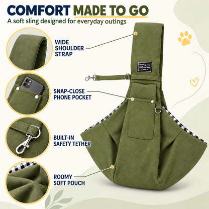 Foldable Pet Sling Carrier with Safety Clip, 13 Colors, By GAVPEPY image 2 - 1.jpg