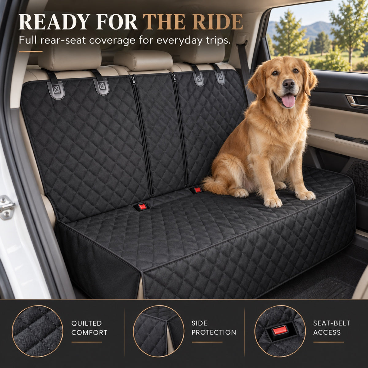 Split-Armrest Rear Seat Pet Protector, By GAVPEPY image 2 - 1.jpg
