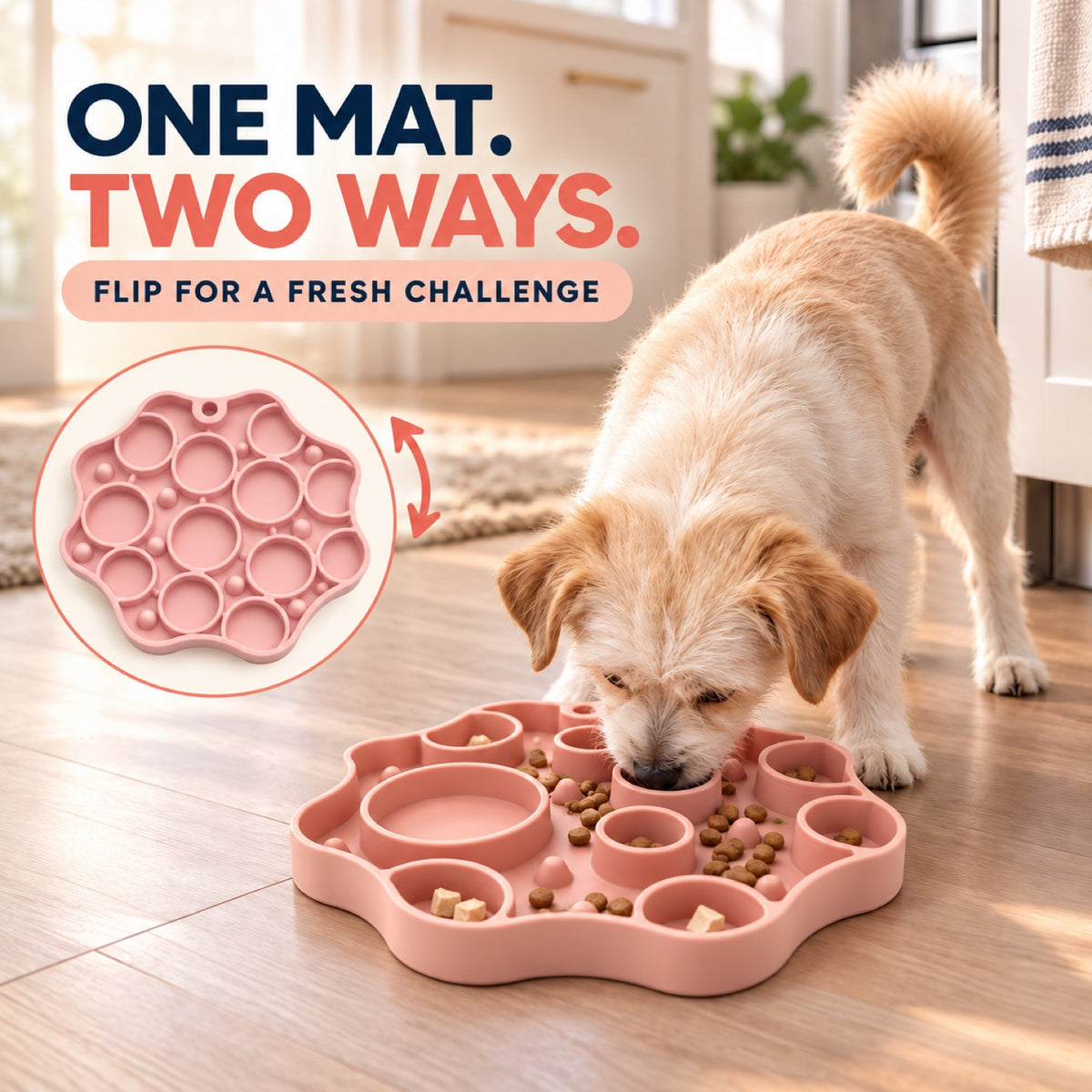 2-in-1 Silicone Pet Lick Mat & Double Bowl, 6 Colors, By GAVPEPY image 2 - 1.jpg