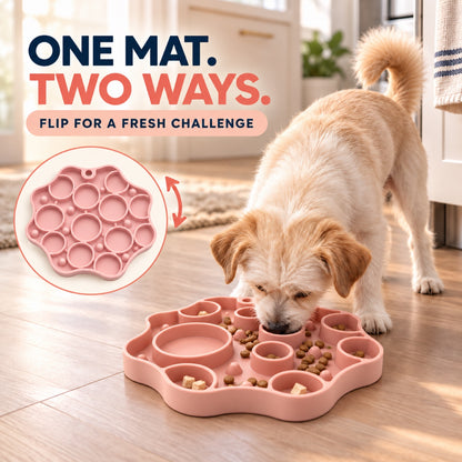 2-in-1 Silicone Pet Lick Mat & Double Bowl, 6 Colors, By GAVPEPY image 2 - 1.jpg