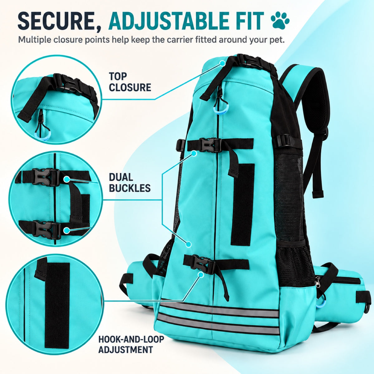 Large Dog Travel Backpack Carrier, 2 Sizes, 3 Colors, By GAVPEPY image 2 - 1.jpg