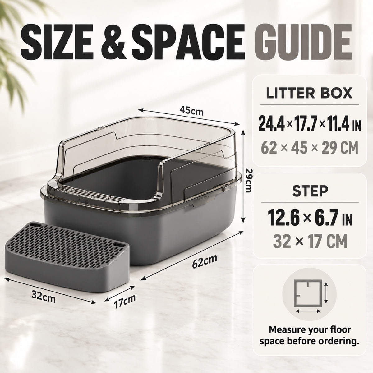 GAVPEPY High-Sided Cat Litter Box, 4 Options image 2 - 1.jpg