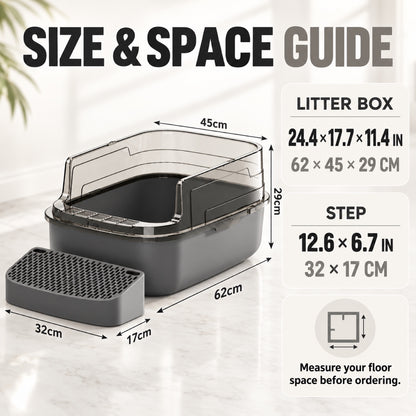 GAVPEPY High-Sided Cat Litter Box, 4 Options image 2 - 1.jpg