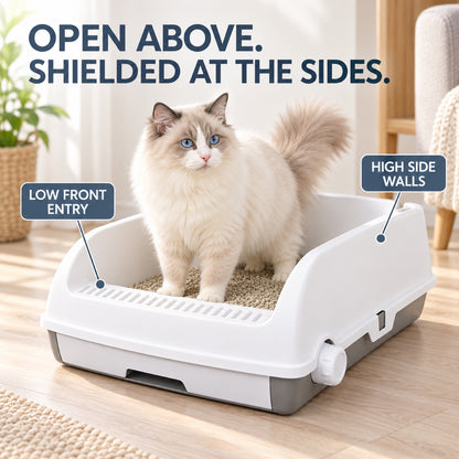 GAVPEPY High-Sided Cat Litter Box image 2 - 1.jpg