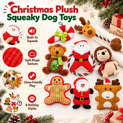 Plush Fabric Christmas Dog Toy, 8 Styles, By GAVPEPY image 2 - 1.jpg