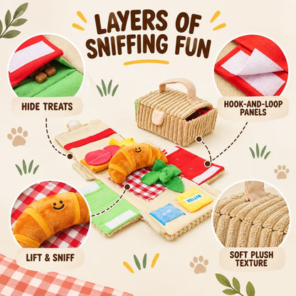 Plush Picnic Basket Hide-and-Seek Dog Toy Set, By GAVPEPY image 2 - 1.jpg