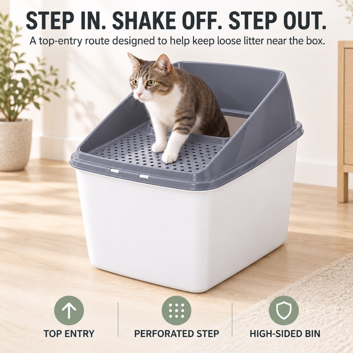 GAVPEPY Top-Entry Enclosed Cat Litter Box, 4 Options image 2 - 1.jpg