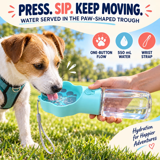 Pet Water and Food Bottle with 80 g Food Storage, By GAVPEPY image 2 - 1.jpg