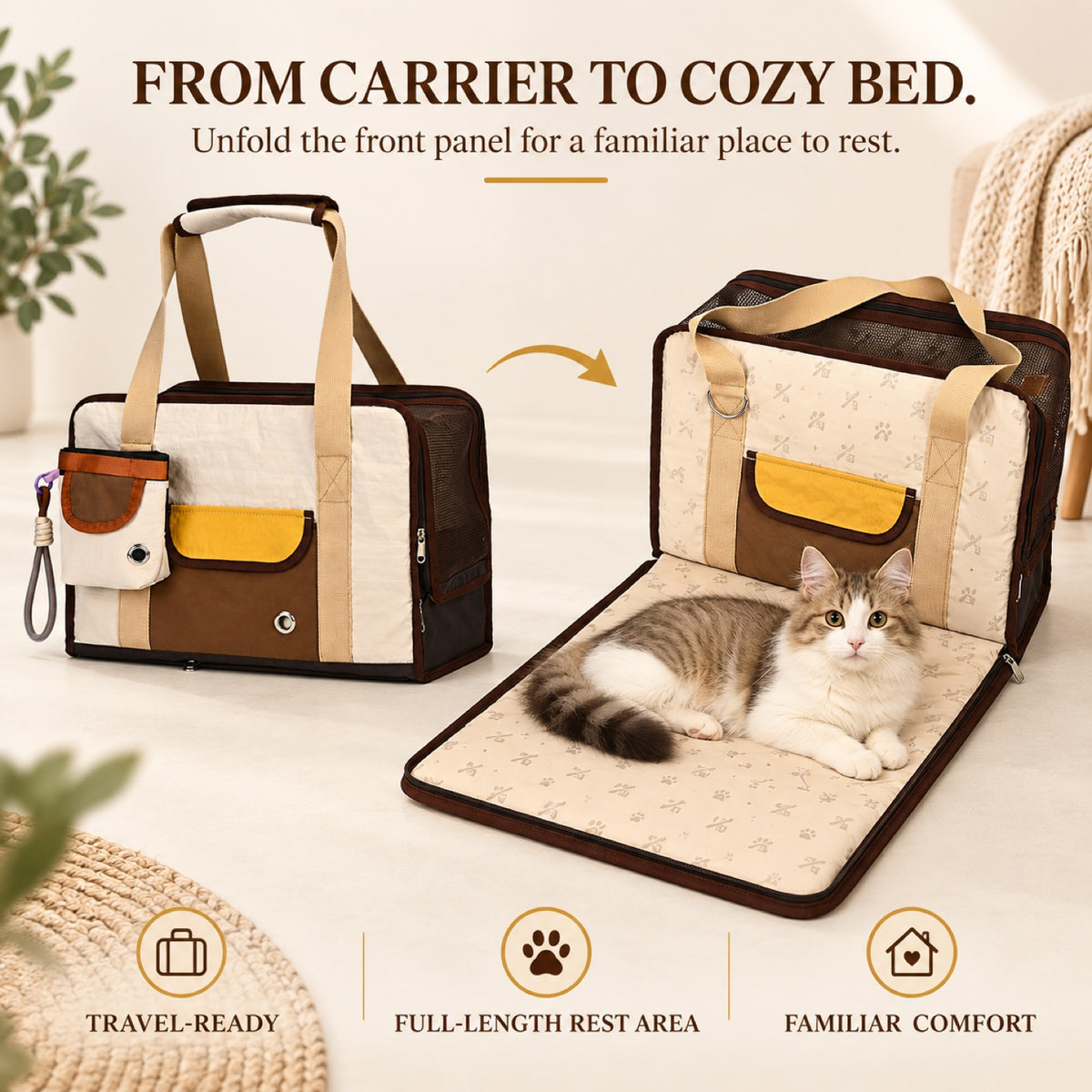 Foldable Expandable Pet Travel Carrier, 2 Colors, By GAVPEPY image 2 - 1.jpg