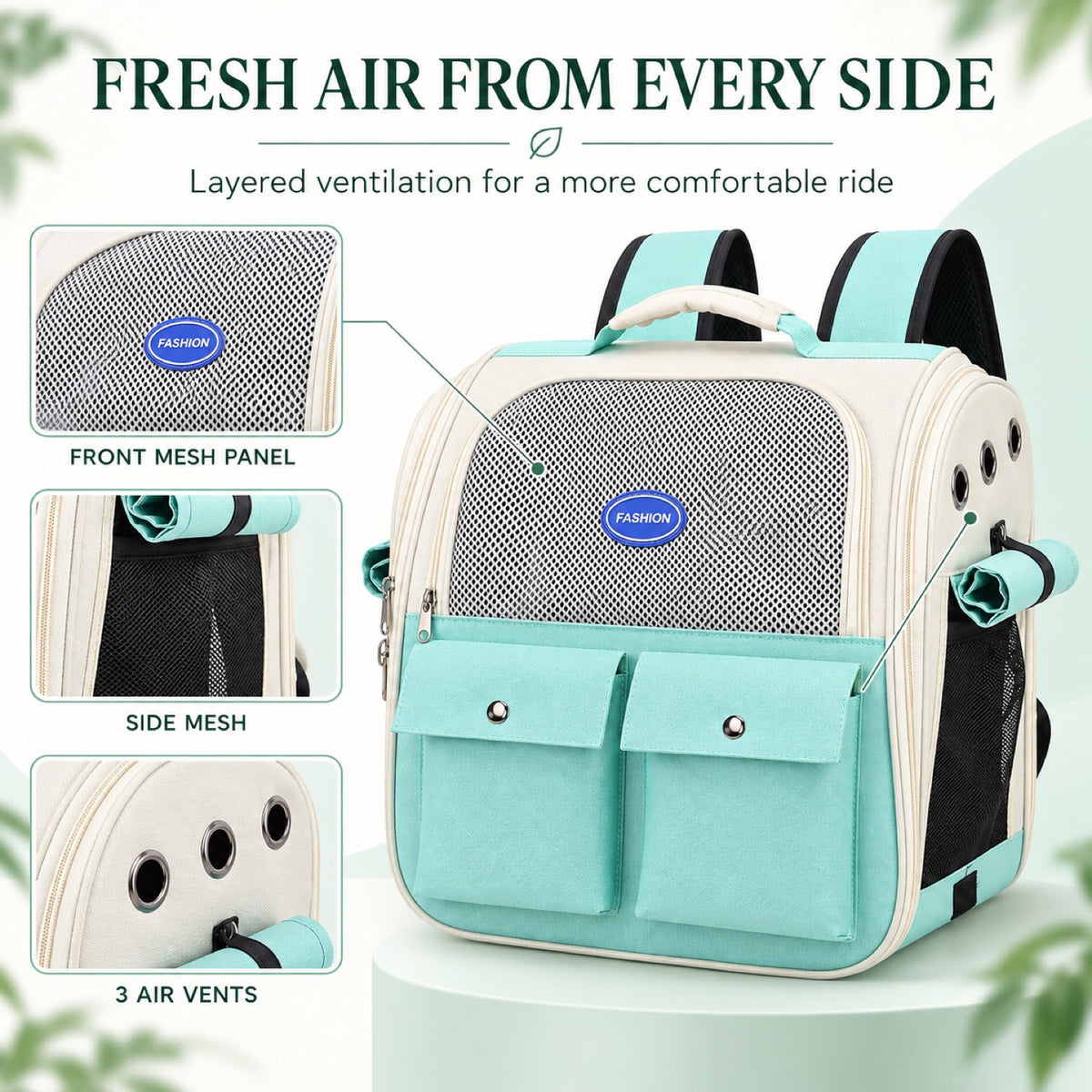 Transparent Space Capsule Pet Backpack, 5 Colors, By GAVPEPY image 2 - 1.jpg