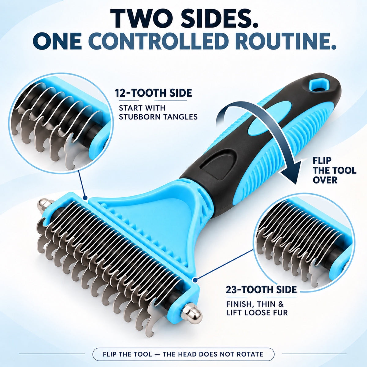 23+12 Tooth Pet Dematting Rake, 2 Colors, By GAVPEPY image 2 - 1.jpg