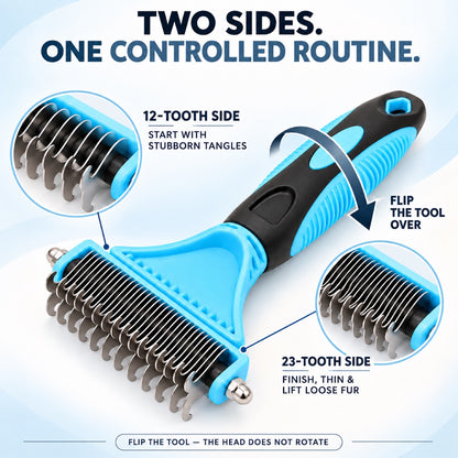 23+12 Tooth Pet Dematting Rake, 2 Colors, By GAVPEPY image 2 - 1.jpg